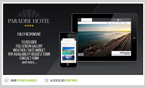 Paradise Hotel site template