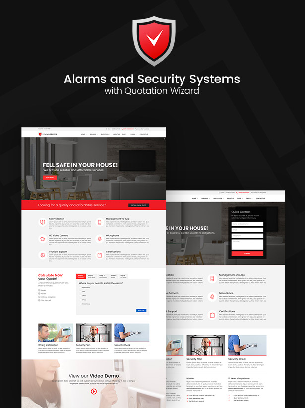 HomeAlarms - Security Systems Site Template