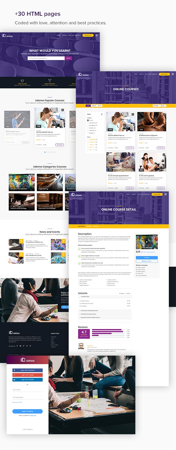 UDEMA - Modern Educational Site Template LMS