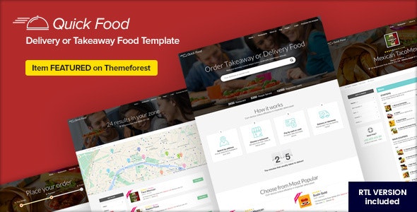 QuickFood - Delivery or Takeaway Food Template