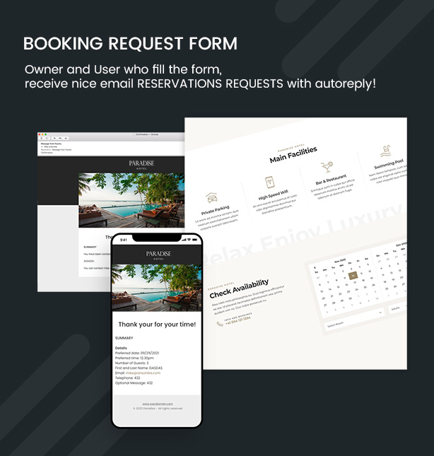 Paradise Hotel Site Template