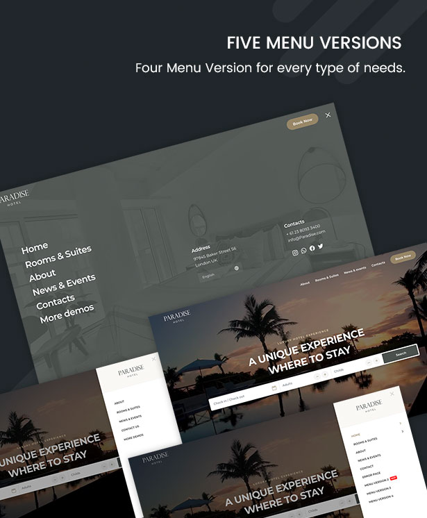 Paradise Hotel Site Template