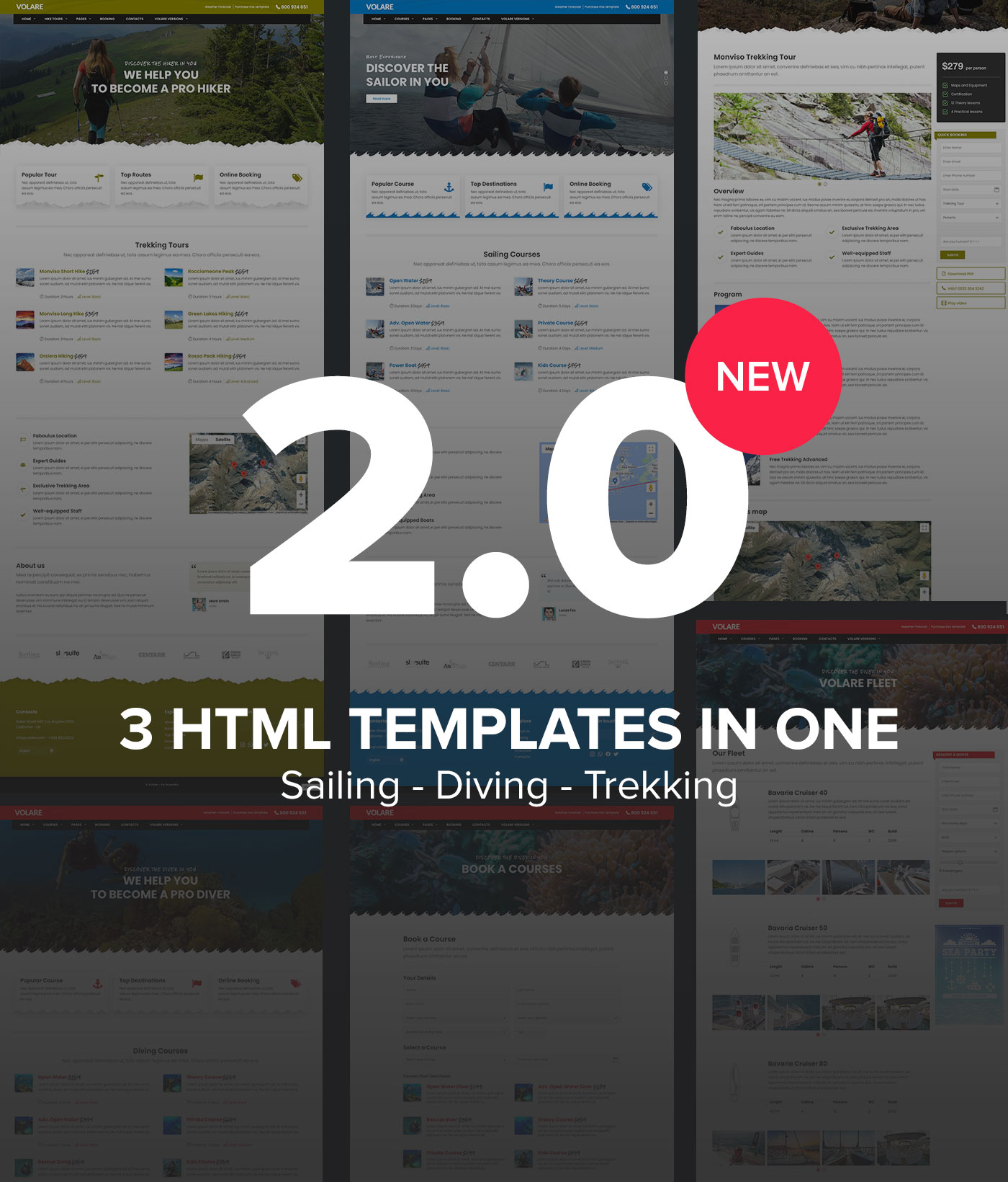 Volare - Trekking and Sailing Site Template