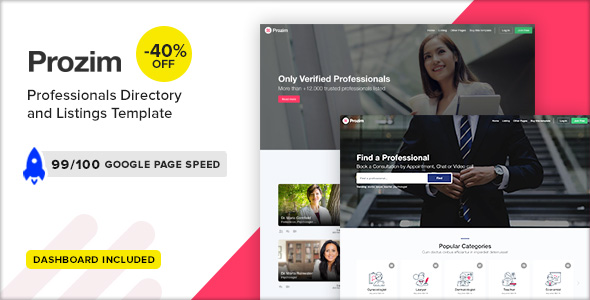 Prozim - Professionals Directory & Listings Template